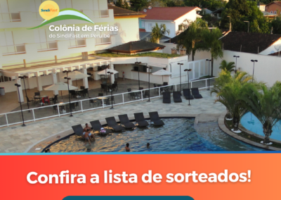 Lista de sorteados – Excursão gratuita para a Colônia de Férias do SindiFast – Setembro 2024